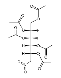 1-nitro-1-deoxy-D-mannitol pentaacetate Structure