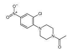 1-乙酰基-4-(2-氯-4-硝基苯基)哌嗪结构式