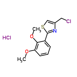 4-(氯甲基)-2-(2,3-二甲氧基苯基)-1,3-噻唑盐酸盐结构式