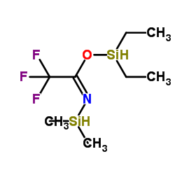n,o-bis(diethylhydrogensilyl)trifluoroacetamide structure