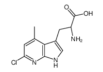 (ALPHAS)-A-氨基-6-氯-4-甲基-1H-吡咯并[2,3-B]吡啶-3-丙酸结构式