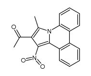 2-acetyl-3-methyl-1-nitropyrrolo[1,2-f]phenanthridine Structure