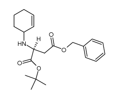 (2S)-4-benzyl 1-tert-butyl 2-(cyclohex-2-en-1-ylamino)succinate结构式