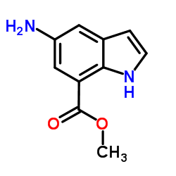 Methyl 5-amino-1H-indole-7-carboxylate结构式