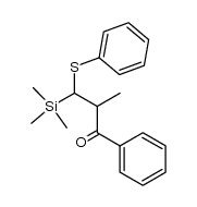 2-methyl-1-phenyl-3-phenylthio-3-trimethylsilylpropan-1-one结构式