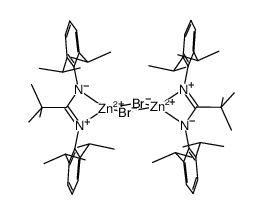 [((((2,6-diisopropylphenyl)N)2CBu(t))Zn(μ-Br))2] Structure
