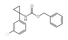 N-1-(3-氯苯基)环丙基氨基甲酸苄酯结构式
