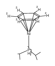 (iPr3P)2Ni(η(6)-d6-benzene) Structure