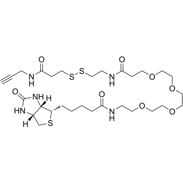 Biotin-PEG(4)-SS-Alkyne Structure