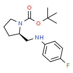 (R)-1-BOC-2-[(4-FLUORO-PHENYLAMINO)-METHYL]-PYRROLIDINE结构式