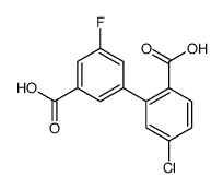 2-(3-carboxy-5-fluorophenyl)-4-chlorobenzoic acid结构式