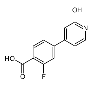 2-fluoro-4-(2-oxo-1H-pyridin-4-yl)benzoic acid Structure