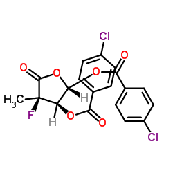 (2R)-2-Deoxy-2-fluoro-2-methyl-D-erythro-pentonic acid-g-lactone 3,5-bis(4-chlorobenzoate) Structure