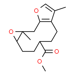 1a,2,3,4,5,6,10,10a-Octahydro-7,10a-dimethyloxireno[8,9]cyclodeca[1,2-b]furan-4-carboxylic acid methyl ester Structure