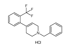 1-benzyl-4-(2-(trifluoromethyl)phenyl)-1,2,3,6-tetrahydropyridine hydrochloride Structure