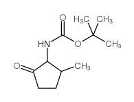 (2-甲基-5-氧代环戊基)-氨基甲酸叔丁酯结构式