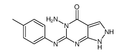 5-amino-6-(4-methylanilino)-1H-pyrazolo[3,4-d]pyrimidin-4-one结构式