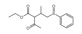 ethyl 2-acetyl-3-methyl-4-(phenylsulfinyl)butanoate结构式