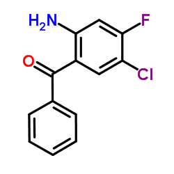 (2-Amino-5-chloro-4-fluorophenyl)(phenyl)methanone结构式