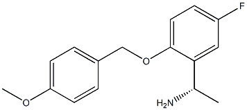 (S)-1-(5-氟-2-((4-甲氧基苄基)氧基)苯基)乙-1-胺结构式