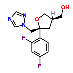 2,5-Anhydro-1,3,4-trideoxy-2-C-(2,4-difluorophenyl)-4-(hydroxymethyl)-1-(1H-1,2,4-triazol-1-yl)-D-threo-pentitol structure