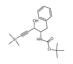 (3S,4S)-4-[N-(tert-butoxycarbonyl)amino]-1-trimethylsilyl-5-phenyl-pent-1-yn-3-ol Structure