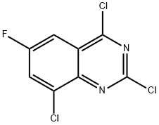 2,4,8-三氯-6-氟喹唑啉结构式