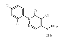 4-氯-2-(2,4-二氯苯基)-5-(1-甲基肼基)-2,3-二氢哒嗪-3-酮结构式