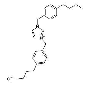 1,3-bis[(4-butylphenyl)methyl]-1H-imidazolium chloride结构式