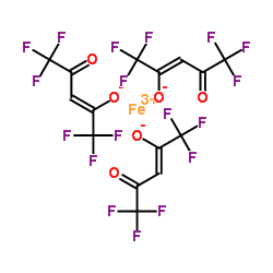 三(六氟乙酰丙酮)合铁(III)结构式