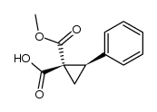 monomethyl (1S,2R)-2-phenylcyclopropane-1,1-dicarboxylate结构式