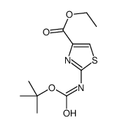 2-((叔丁氧羰基)氨基)噻唑-4-羧酸乙酯结构式