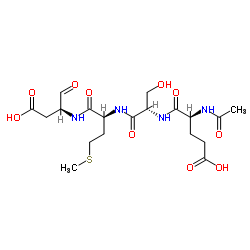 乙酰基-谷氨酰-丝氨酰-蛋氨酰-天冬氨醛结构式
