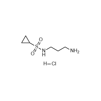 N-(3-氨基丙基)环丙烷磺酰胺盐酸盐结构式
