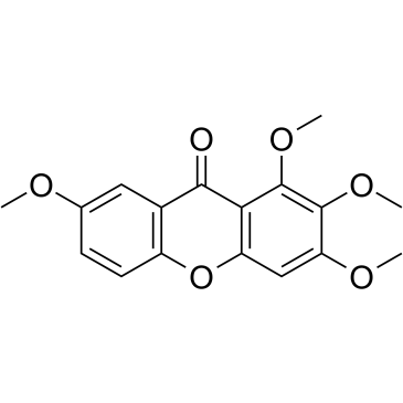 1,2,3,7-四甲氧基呫吨酮结构式