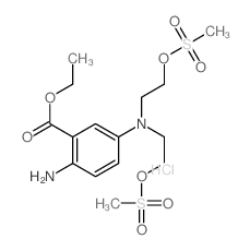 Benzoic acid,2-amino-5-[bis[2-[(methylsulfonyl)oxy]ethyl]amino]-, ethyl ester, hydrochloride(1:1) picture