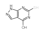 4-羟基-6-巯基吡唑并[3,4-D]嘧啶结构式