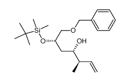(2S,4S,5R)-1-benzyloxy-2-tert-butyldimethylsilyloxy-5-methyl-6-hepten-4-ol结构式
