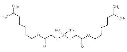 bis(isooctylthioglycolate)dimethyltin Structure
