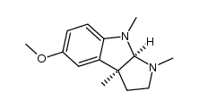 (3aRS,8aSR)-5-methoxy-1,3a,8-trimethyl-3,3a,8,8a-tetrahydropyrrolo[2,3-b]indole结构式