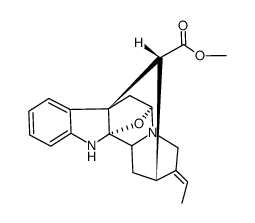 2,5α-epoxy-(2α)-1,2-dihydro-akuammilan-17-oic acid methyl ester Structure