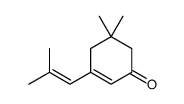 5,5-dimethyl-3-(2-methylprop-1-enyl)cyclohex-2-en-1-one结构式