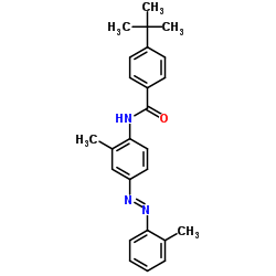 N-{2-Methyl-4-[(E)-(2-methylphenyl)diazenyl]phenyl}-4-(2-methyl-2-propanyl)benzamide Structure