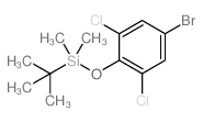 4-溴-O-(t-丁基二甲基甲硅烷基)-2,6-二氯苯酚结构式