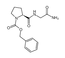 苄氧羰基-脯氨酰-甘氨酰胺结构式