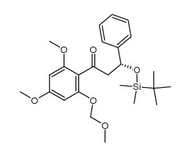 (R)-1-[2,4-dimethoxy-6-(methoxymethoxy)phenyl]-3-phenyl-3-(tert-butyldimethylsilyl)oxy-propan-1-one结构式