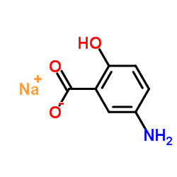 2-羟基-5-氨基苯甲酸钠结构式