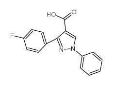 3-(4-氟苯)-1-苯-1H-吡唑-4-羧酸结构式