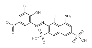 8-Amino-2-(3-chloro-2-hydroxy-5-nitrophenylazo)-1-naphthol-3,6-disulfonic Acid Structure