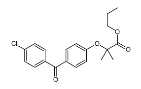 propyl 2-[4-(4-chlorobenzoyl)phenoxy]-2-methylpropanoate结构式